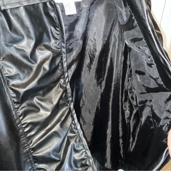 Weatherproof Jacket Black Faux Leather Womens Sz 2X Caren Sports outerwear zip - Picture 4 of 7